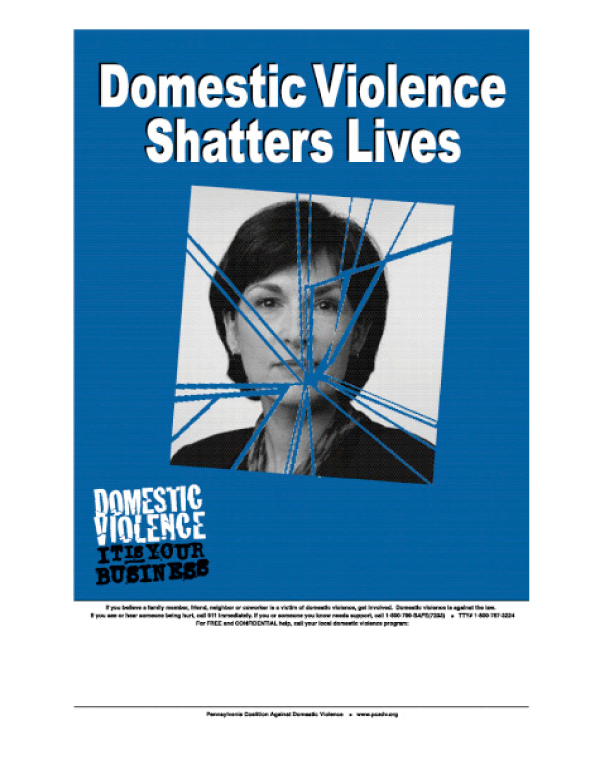 Domestic Violence Shatters Lives (Caucasian)