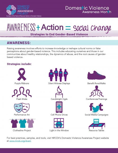 DVAM Infographic: Awareness + Action = Social Change